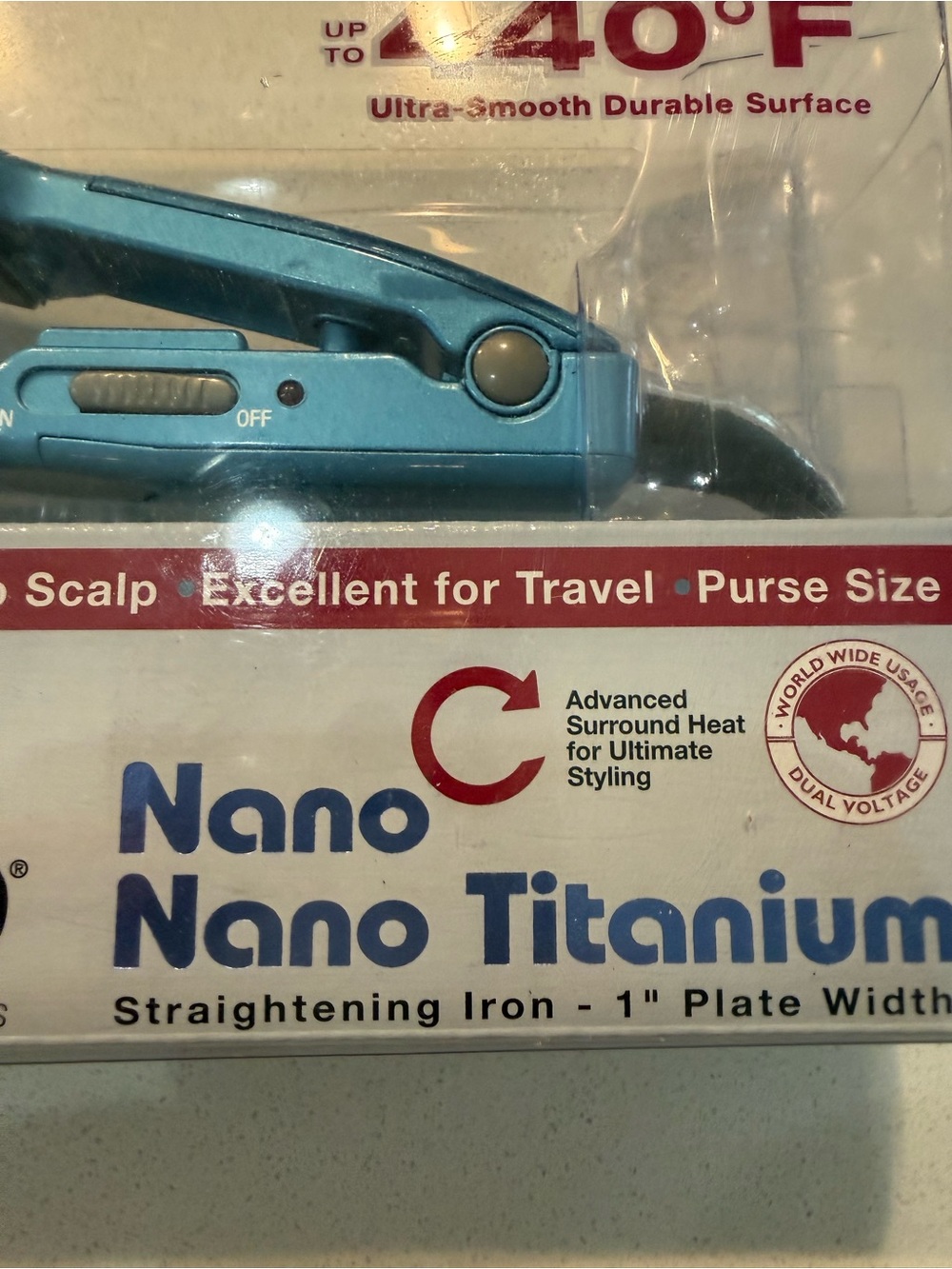 Babyliss Pro Nano Titanium 1" Mini Flat Iron in Metallic Teal - Picture 2 of 4